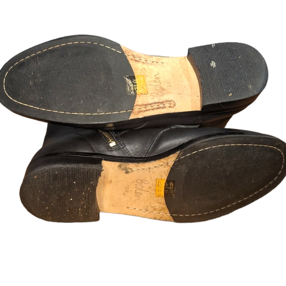 Boden Cavenham Ankle Boots Double Buckle Leather Black Size 39/8.5 - Picture 7 of 8